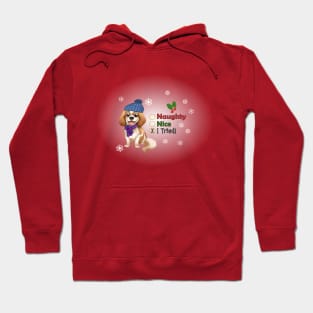 Naughty Christmas Cavalier King Charles Spaniel Hoodie